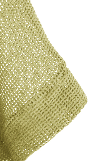 Tie Ruched Detail Mesh Top