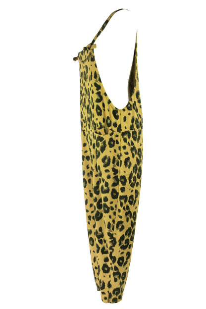 Leopard Jersey Dungarees
