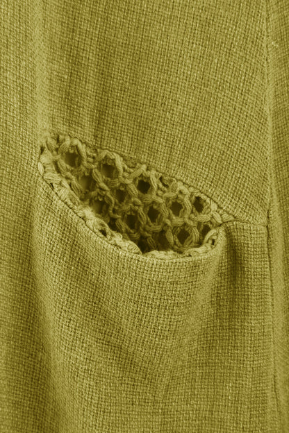 Sleeveless 2 Pocket Teabag Linen Dress