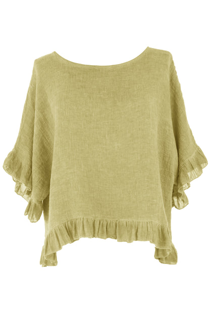 Frill Hem Teabag Top