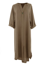 Load image into Gallery viewer, One Button Detail Midi Dress
