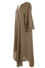 Load image into Gallery viewer, One Button Detail Midi Dress
