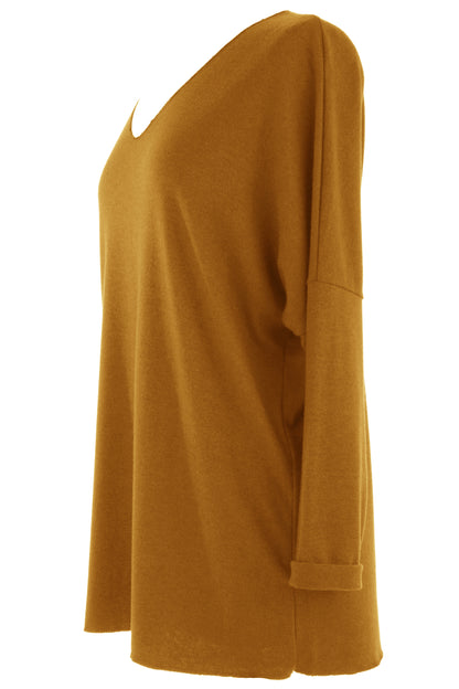 V Neck Soft Knit Necklace Jumper