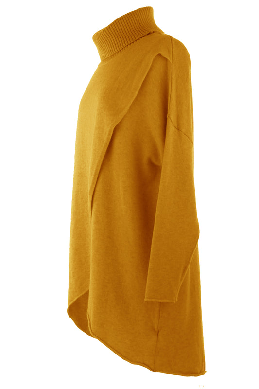 Polo Neck Flap Front Jumper
