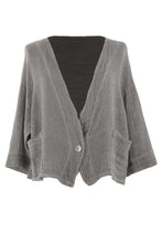 Load image into Gallery viewer, One Button Teabag Linen Jacket
