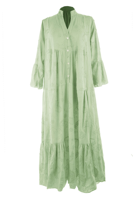 Paisley Broderie Anglaise Maxi Dress