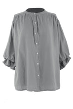 Load image into Gallery viewer, 3/4 Balloon Sleeve Linen Shirt
