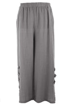 Load image into Gallery viewer, Tab Button Detail Linen Trouser
