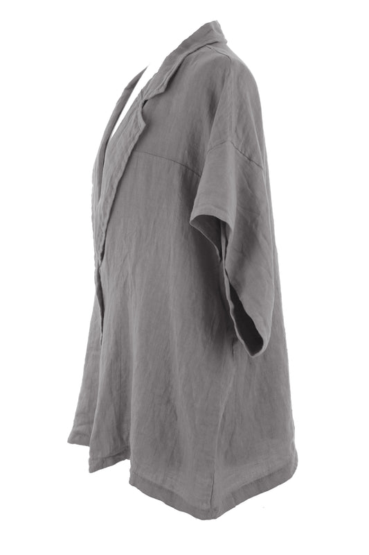 One Button Linen Jacket
