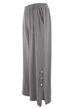 Load image into Gallery viewer, Tab Button Detail Linen Trouser
