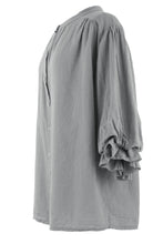 Load image into Gallery viewer, 3/4 Balloon Sleeve Linen Shirt
