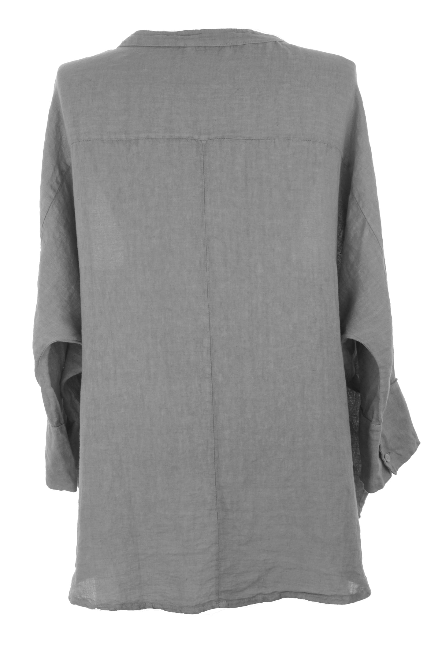 Collar V Neck Linen Top