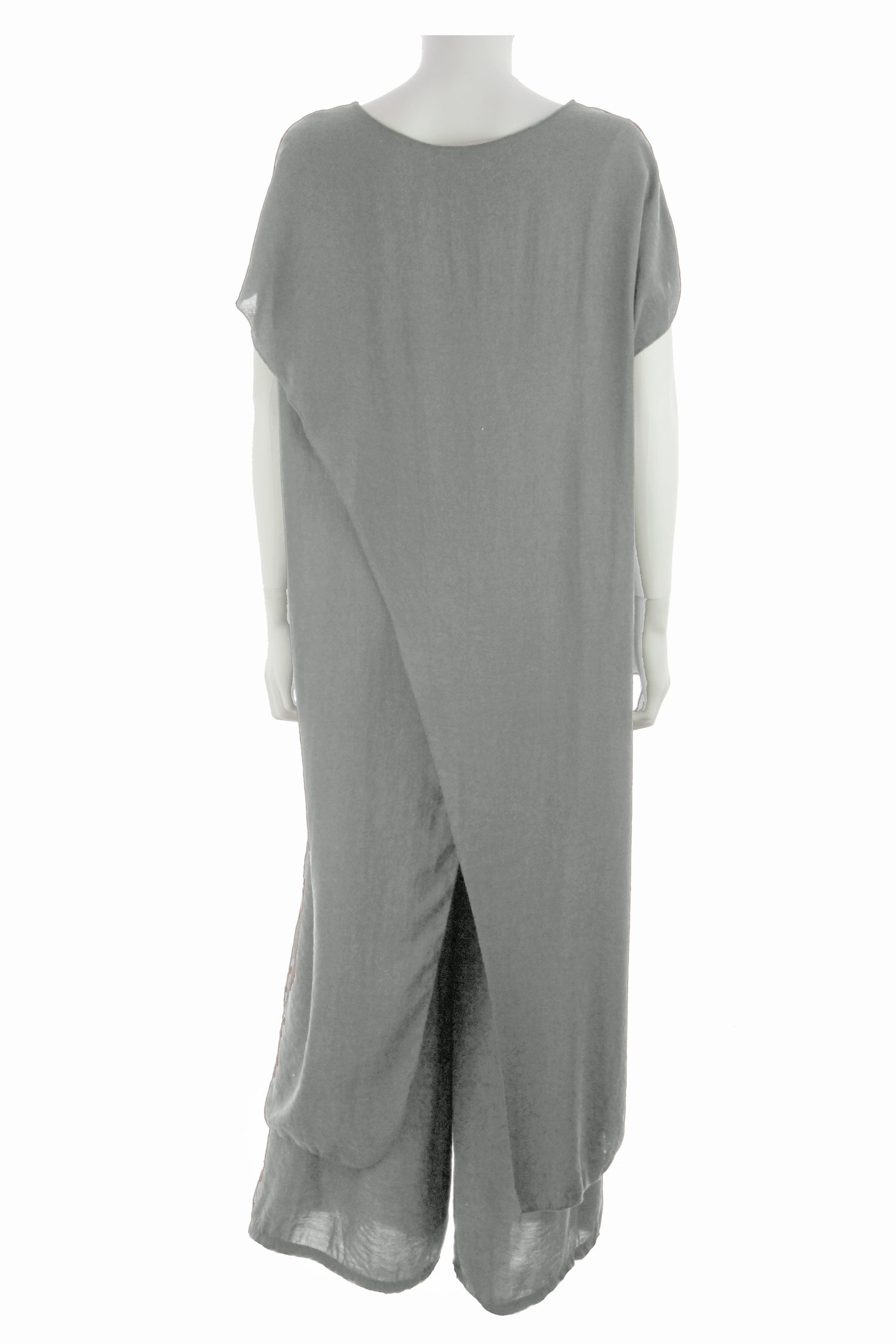 Crossover Tunic Top Wide Leg Trouser Set