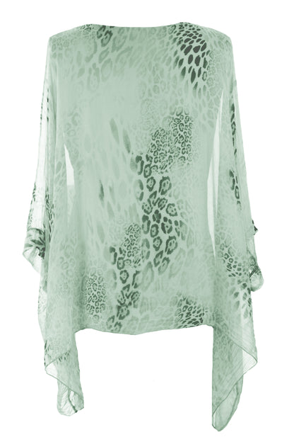 Leopard Print Silk Blouse