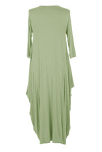 Load image into Gallery viewer, 3/4 Sleeve Draped Dress
