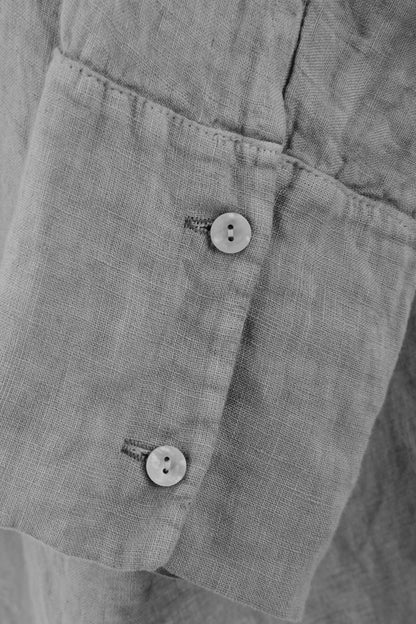 Collar V Neck Linen Top