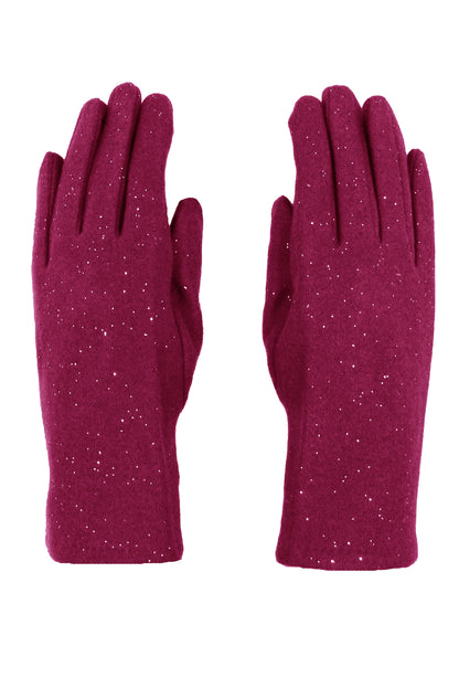 Glitter Detail Cashmere Fleece Gloves