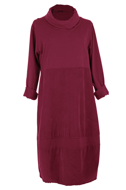 Cowl Corduroy Panel Midi