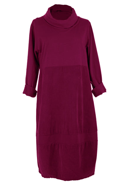 Cowl Corduroy Panel Midi