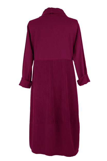 Cowl Corduroy Panel Midi