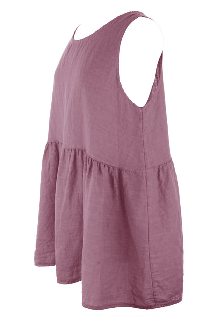 Sleeveless Peplum Linen Top