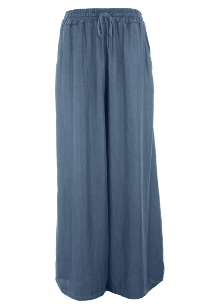 Wide Leg Denim Trouser
