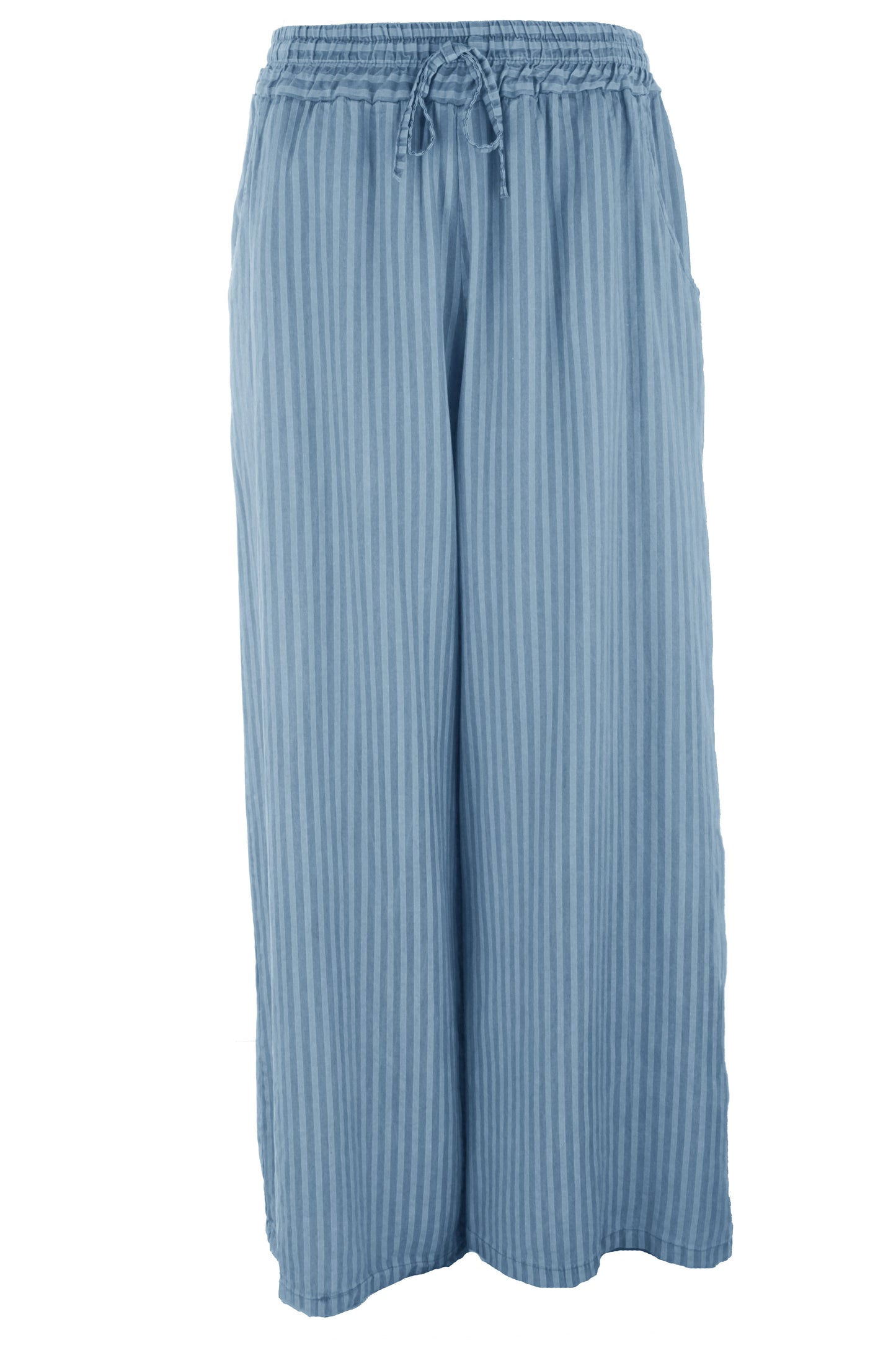 Stripe Wide Leg Denim Trouser