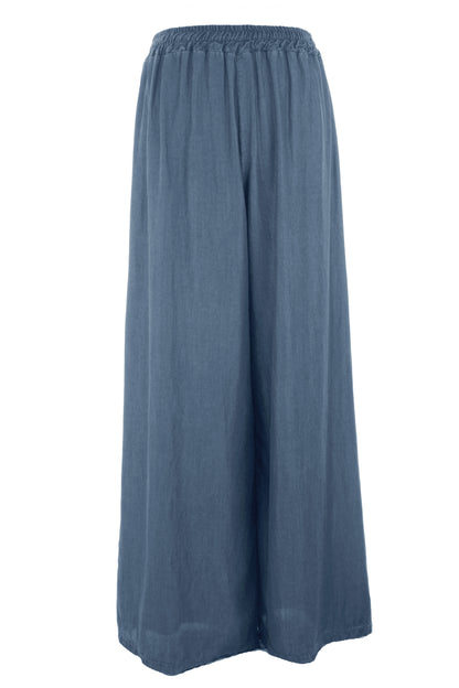 Wide Leg Denim Trouser