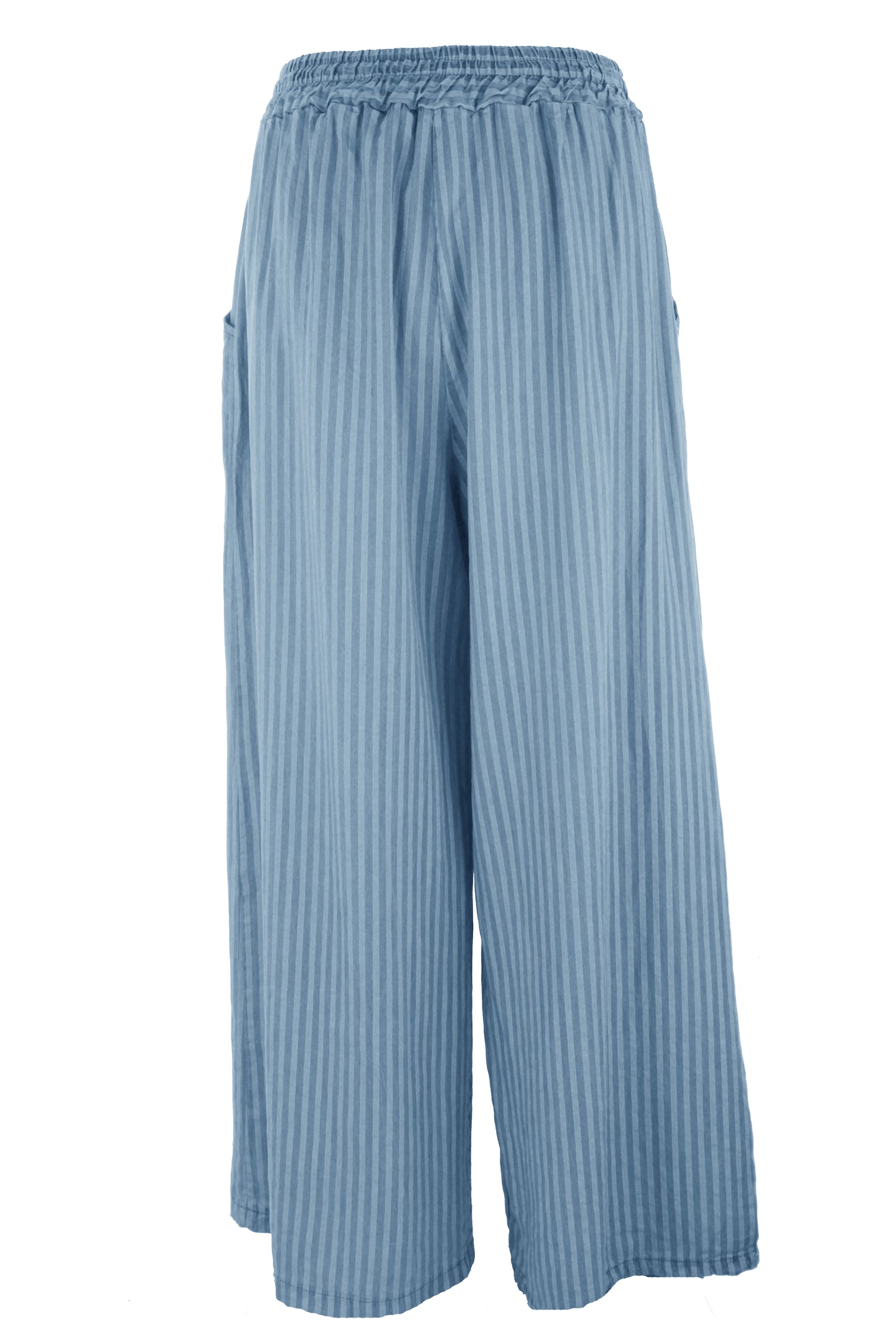 Stripe Wide Leg Denim Trouser