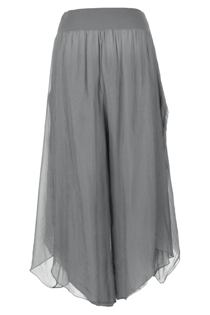 Flap Overlay Silk Trouser
