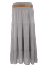 Load image into Gallery viewer, Crochet Tiered Belt Midi Skirt
