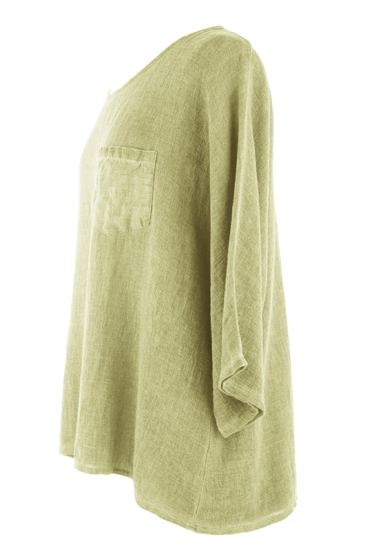 One Pocket Linen Top