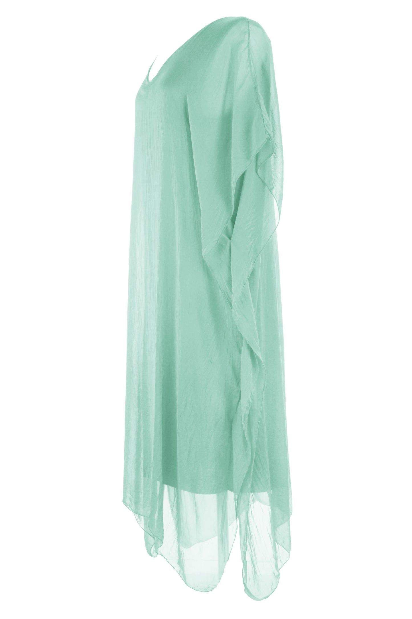 Batwing Silk Kaftan Midi
