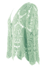Load image into Gallery viewer, Tie Front Crochet Cardigan

