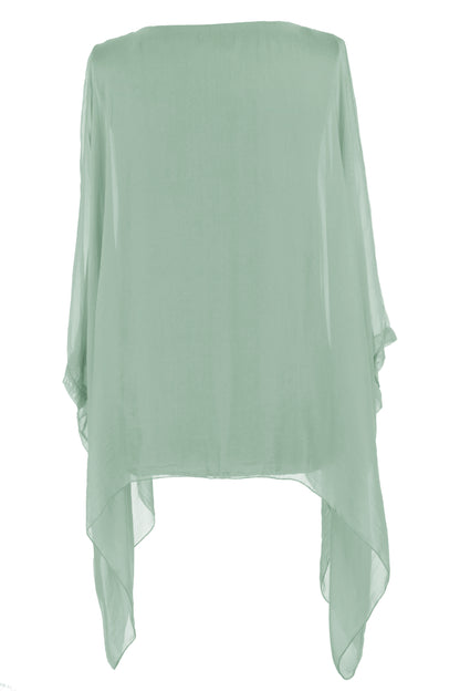Batwing Silk Top