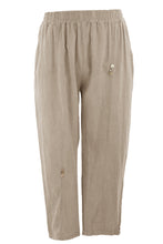 Load image into Gallery viewer, Button Detail Cropped Linen Trouser
