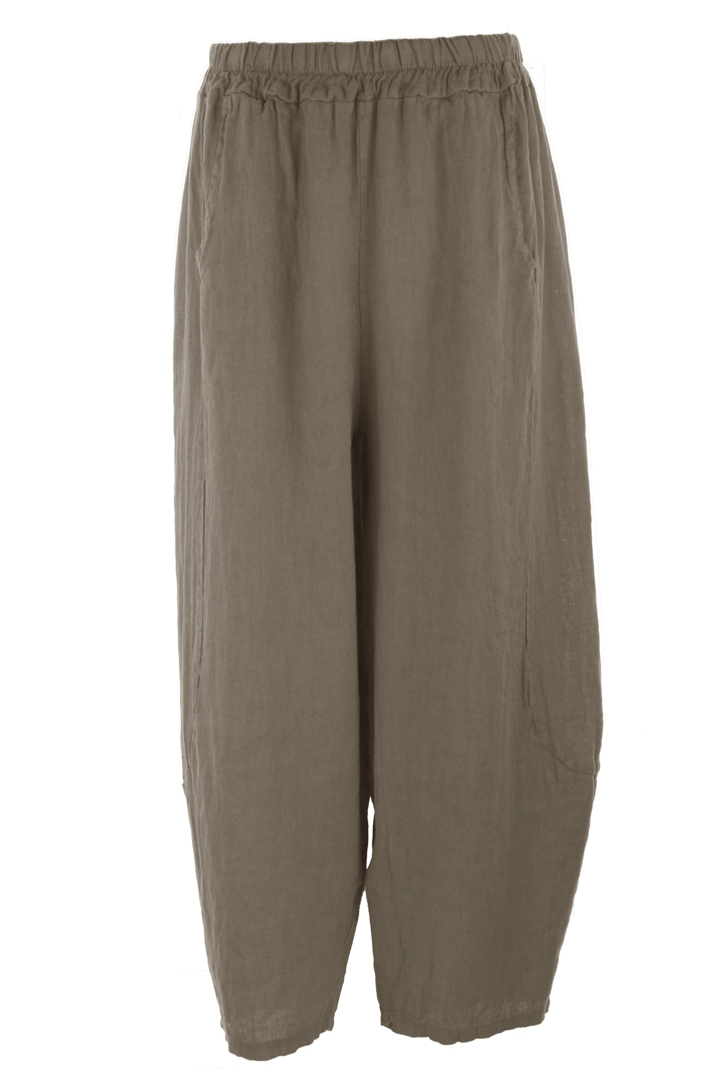 2 Pocket Barrel Leg Linen Trouser