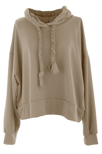 Rope Drawstring Hooded Sweatshirt