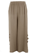 Load image into Gallery viewer, Tab Button Detail Linen Trouser
