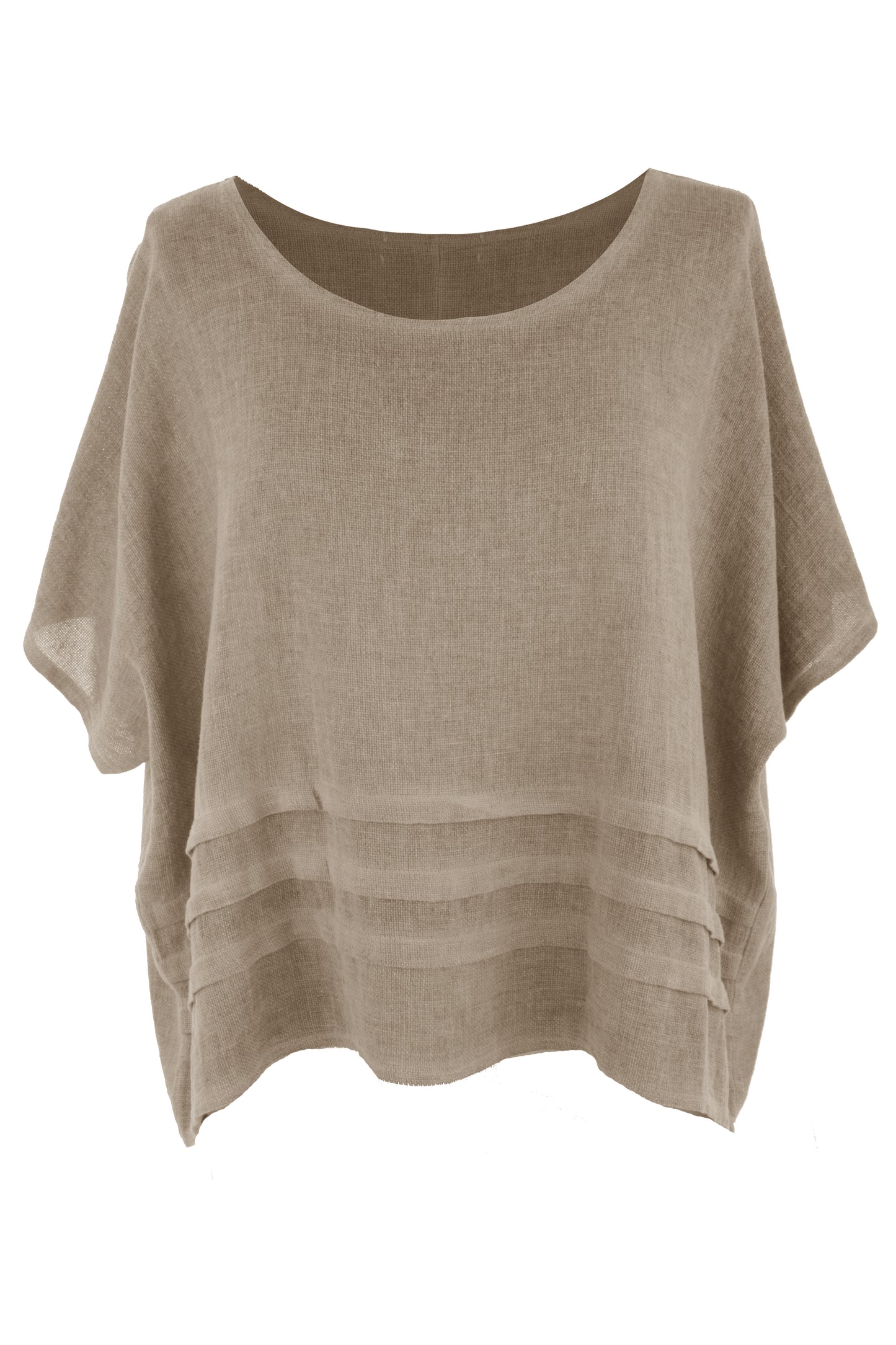 Pleat Detail Teabag Linen Top