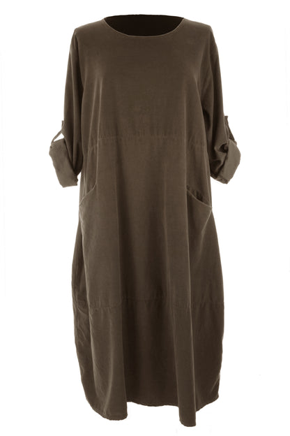 2 Pocket Corduroy Midi