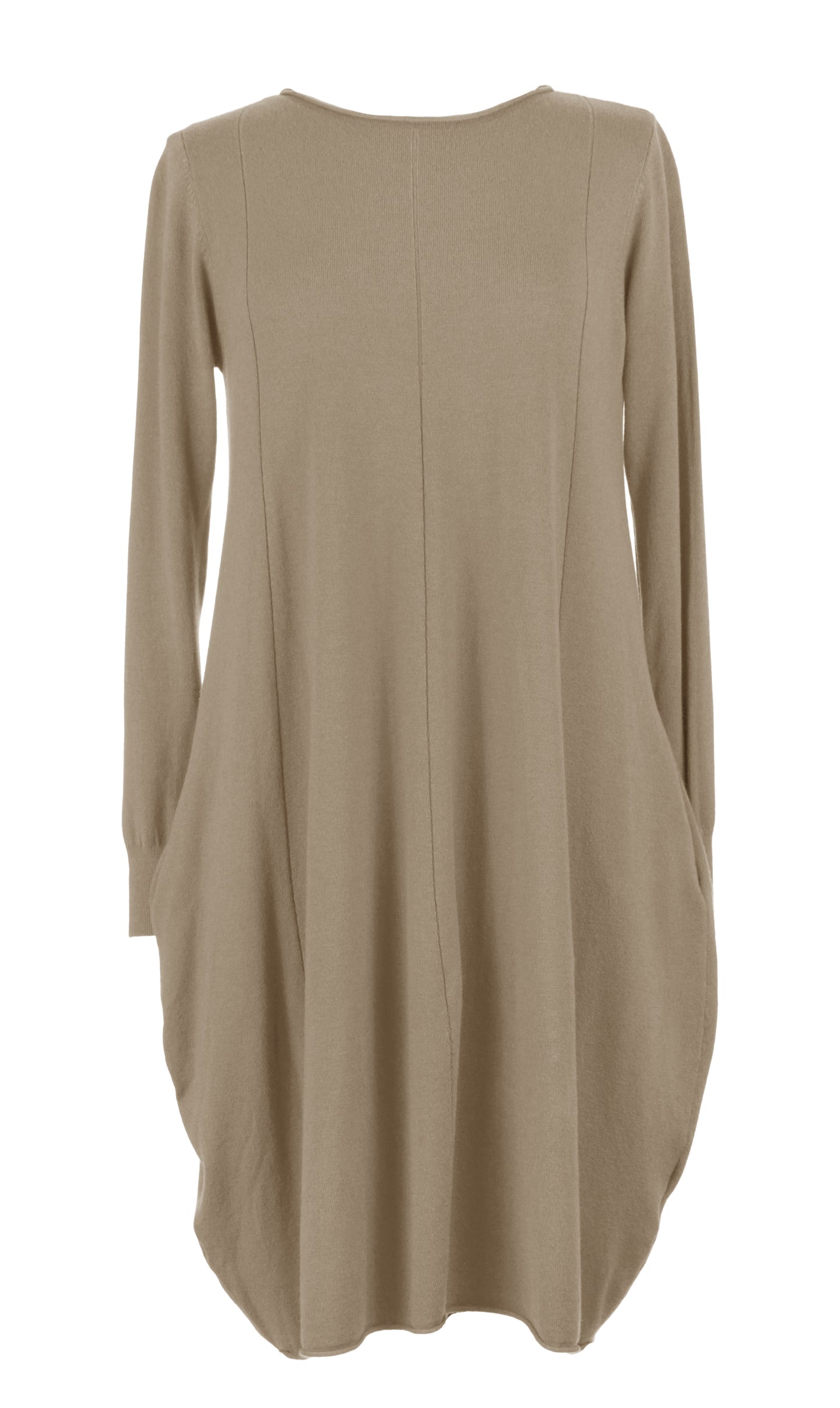 2 Pocket Panel Detail Knit Dress