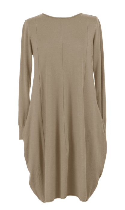 2 Pocket Panel Detail Knit Dress