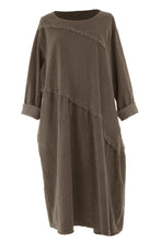 Load image into Gallery viewer, Frayed Detail Corduroy Dress
