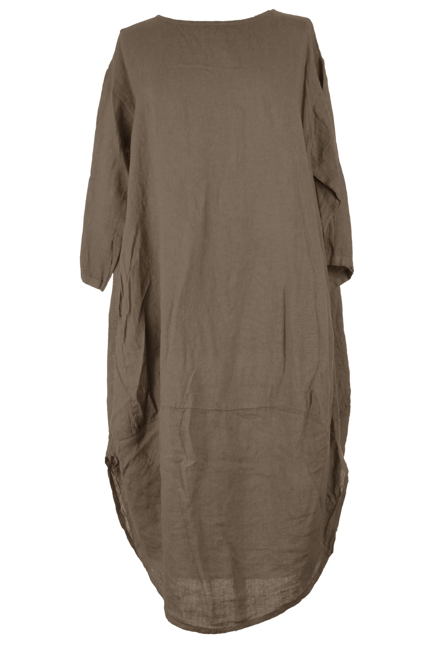 2 Pocket Cocoon Linen Midi