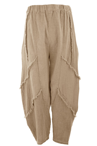 Teabag Linen Panel Trouser