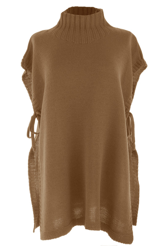 Side Tie Tabard Poncho