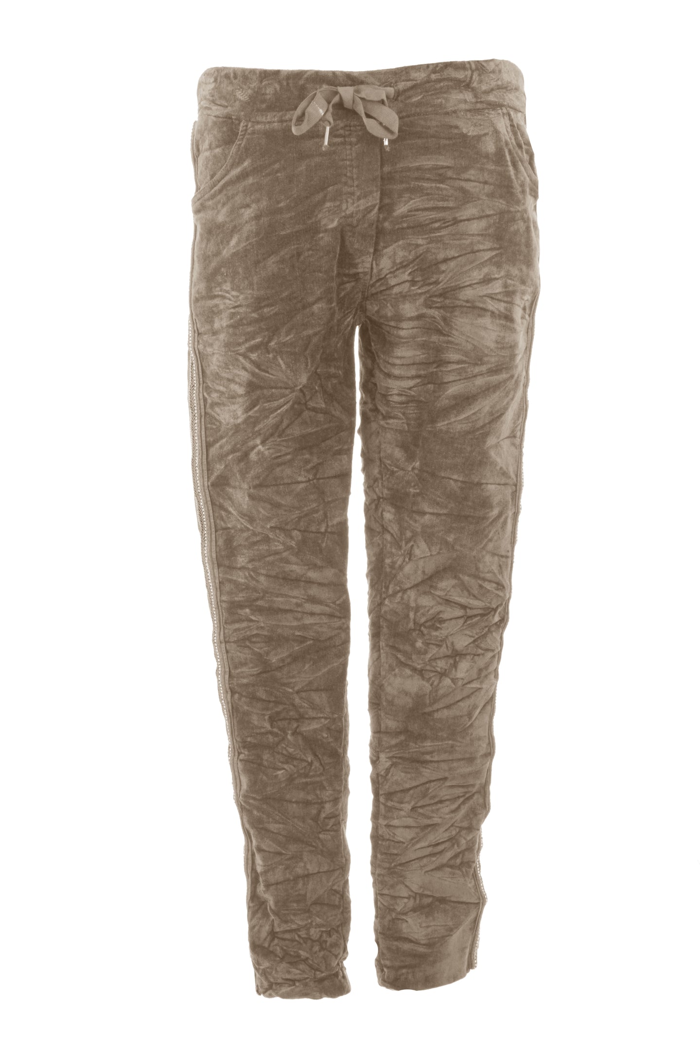 Diamante Stripe Velvet Trouser