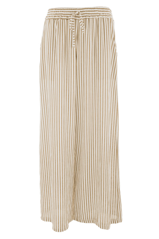 Stripe Wide Leg Linen Trouser