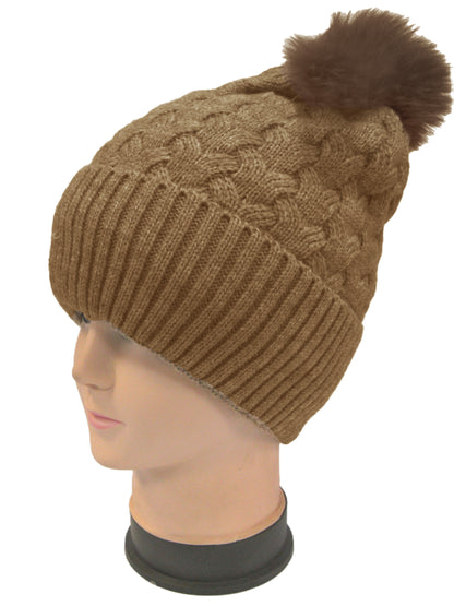 Heart Pattern Cashmere Knit Hat